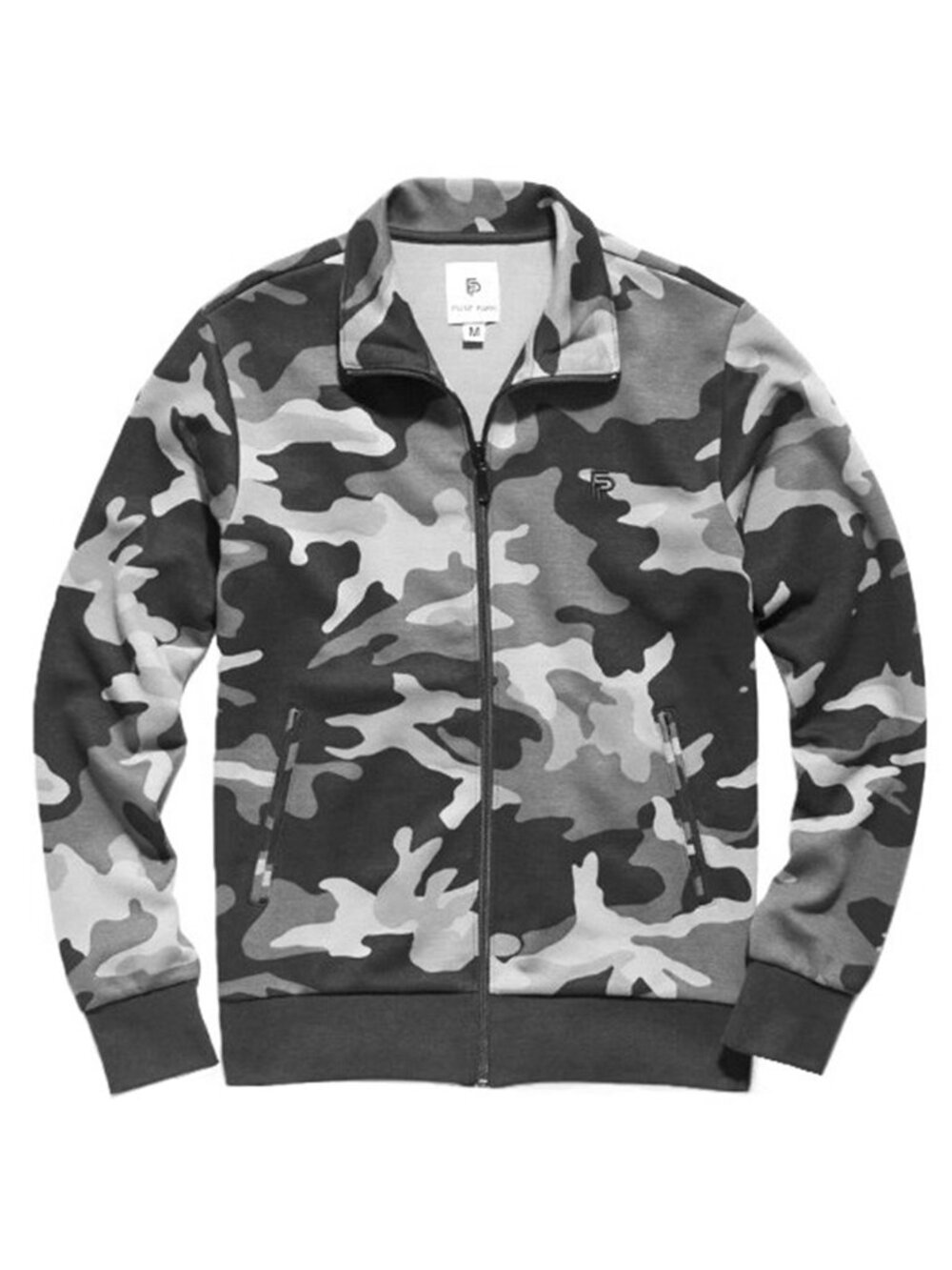 Flint Park Camouflage Zip-Up Jacket Organic Cotton Blend Medium NWT